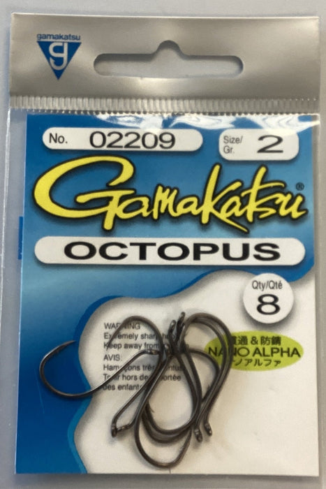 Gamakatsu 02209 Octopus Nano Alpha #2 8Pk