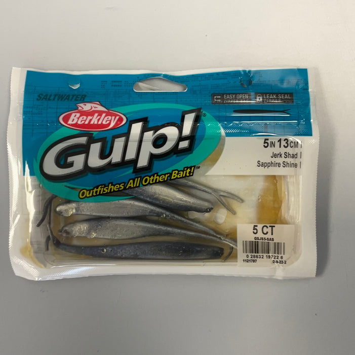 Berkley Gulp! Saltwater Jerk Shad - 5in - Sapphire Shine