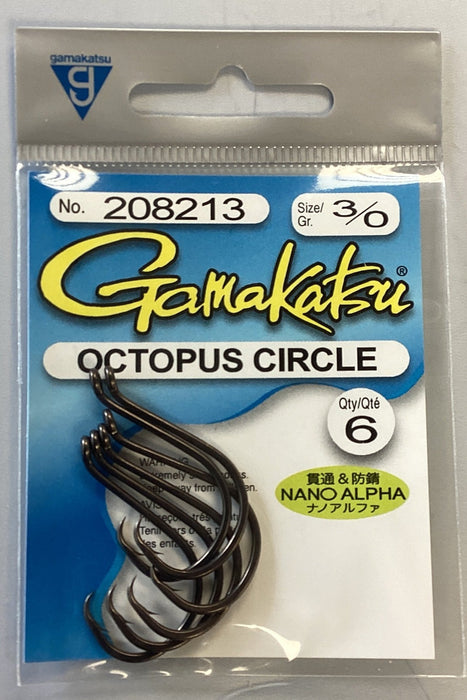 Gamakatsu 208213 Octopus Circle Nano Alpha #3/0 6Pk