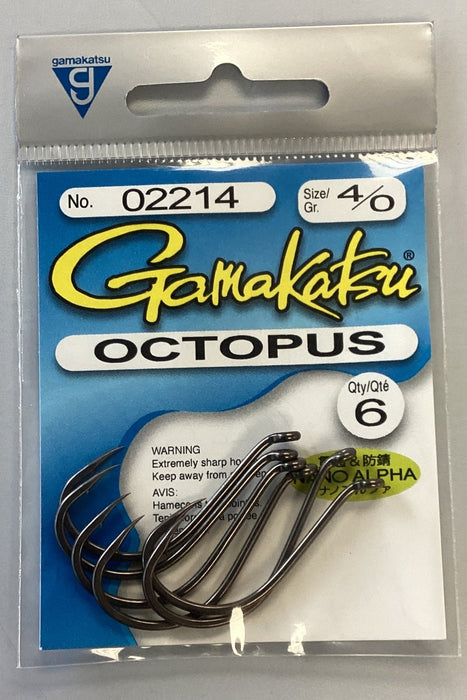 Gamakatsu 02214 Octopus Nano Alpha #4/0 6Pk