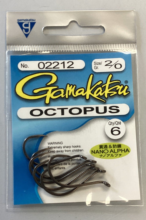 Gamakatsu 02212 Octopus Nano Alpha #2/0 6Pk