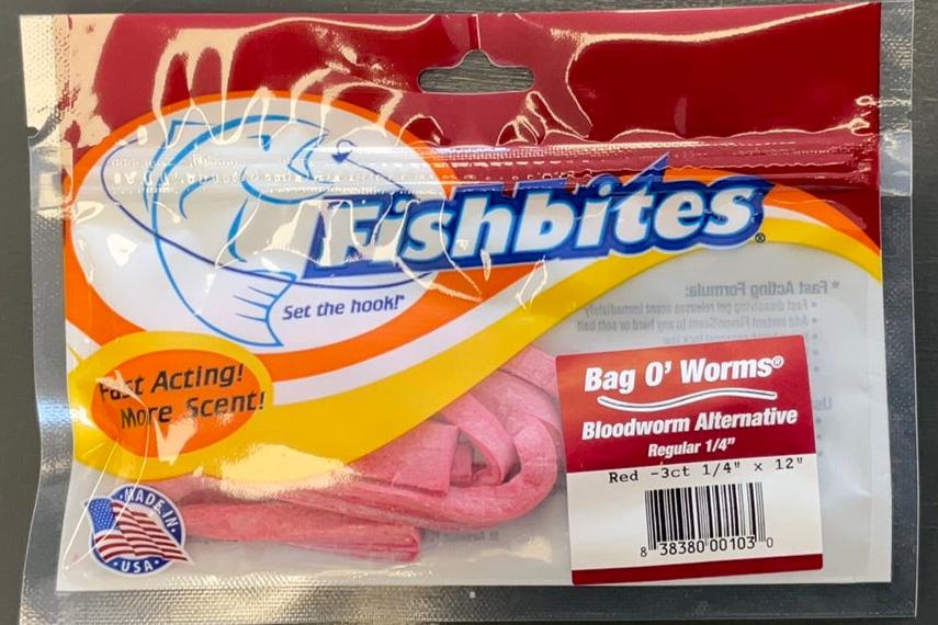 Fishbites Bag O'Worms - Red 3ct